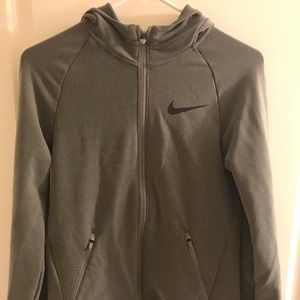 Gray Boys Nike zip up sweat jacket